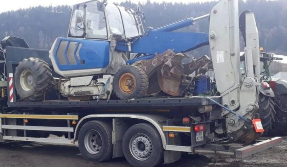 Ausgefallene Baggertransporte